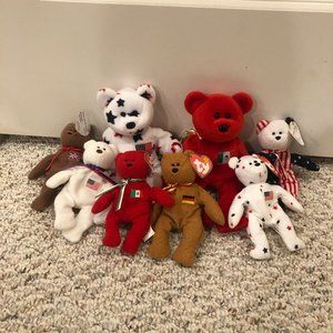 Ty Beanie Babies Set of International Bears